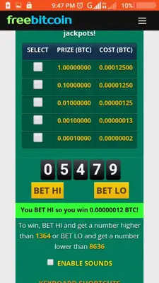 Freebitcoin every hour android App screenshot 0